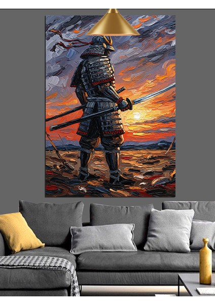 Samuray Kılıç Manzara Dekoratif Kanvas - Mdf Ahşap Tablo fiyatları