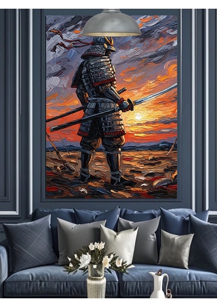 Samuray Kılıç Manzara Dekoratif Kanvas - Mdf Ahşap Tablo modelleri