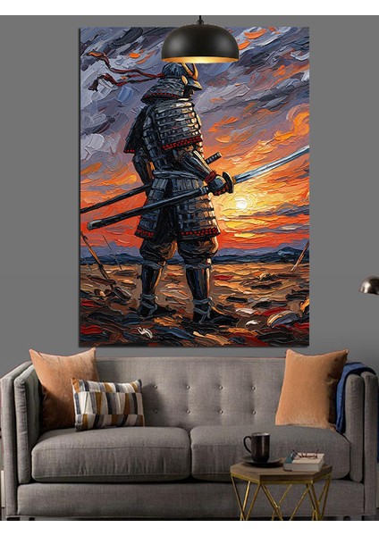 Samuray Kılıç Manzara Dekoratif Kanvas - Mdf Ahşap Tablo fırsatları