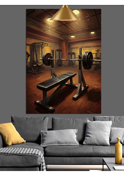 Boş Ağırlık Salonu Dekoratif Kanvas - Mdf Ahşap Tablo modelleri