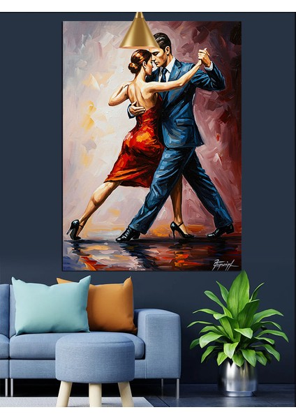 Romantik Tango Çifti Dekoratif Kanvas - Mdf Ahşap Tablo