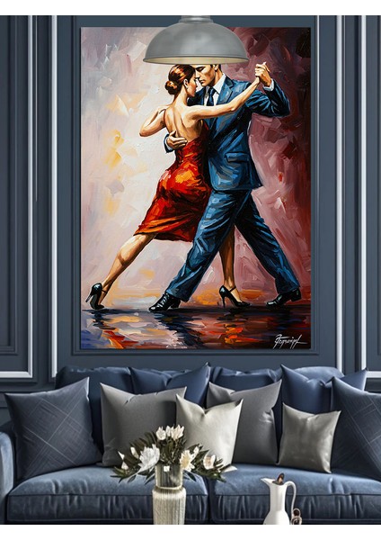 Romantik Tango Çifti Dekoratif Kanvas - Mdf Ahşap Tablo fırsatları