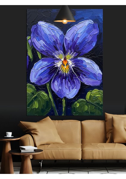 Mor Çiçek Yakın Çekim Dekoratif Kanvas - Mdf Ahşap Tablo modelleri