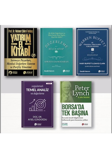 Yatirim El Kitabi + Degerleme + Finansal Taplolarin Yorumlanmasi + Temel Analiz + Borsada Tek Basina=5 Set
