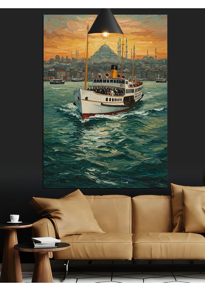 Istanbul Boğaz Vapuru Dekoratif Kanvas - Mdf Ahşap Tablo indirimleri