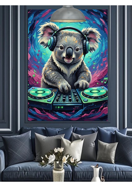 Dj Koala Parti Dekoratif Kanvas - Mdf Ahşap Tablo fiyatları