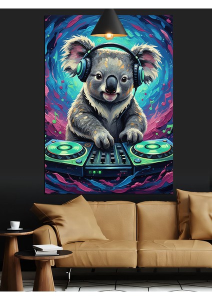 Dj Koala Parti Dekoratif Kanvas - Mdf Ahşap Tablo indirimleri