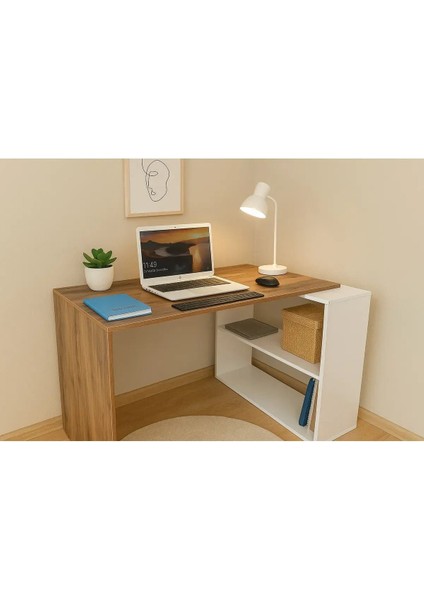 Zen Çalışma Masası Çam Beyaz %100 Mdf