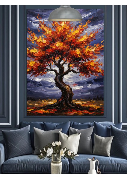 Sonbahar Yaprak Ağaç Dekoratif Kanvas - Mdf Ahşap Tablo fiyatları