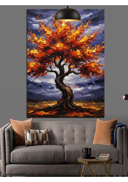Sonbahar Yaprak Ağaç Dekoratif Kanvas - Mdf Ahşap Tablo modelleri
