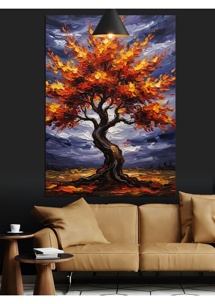 Sonbahar Yaprak Ağaç Dekoratif Kanvas - Mdf Ahşap Tablo indirimleri