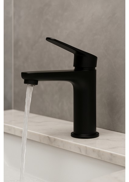 Mat Siyah Banyo Musluğu - Tek Kollu Batarya modelleri
