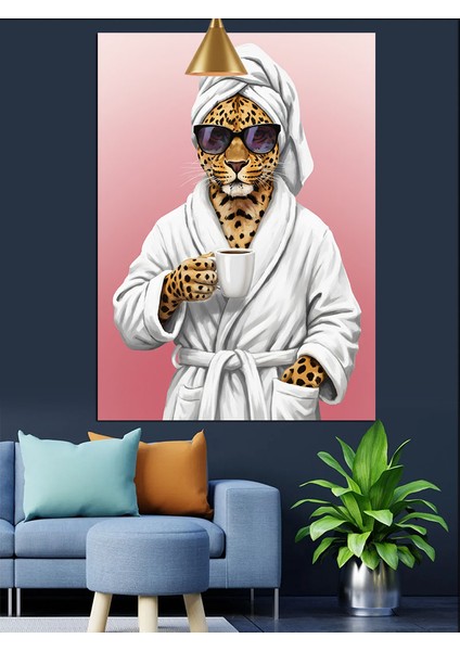 Bornozlu Çita Kahve Dekoratif Kanvas - Mdf Ahşap Tablo