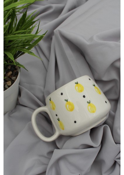 El Yapımı Seramik Limon Kupa Fincan