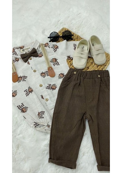 Erkek Bebek Papyon Aksesuarlı Salopet Tulum Pantolon Askılı fiyatları