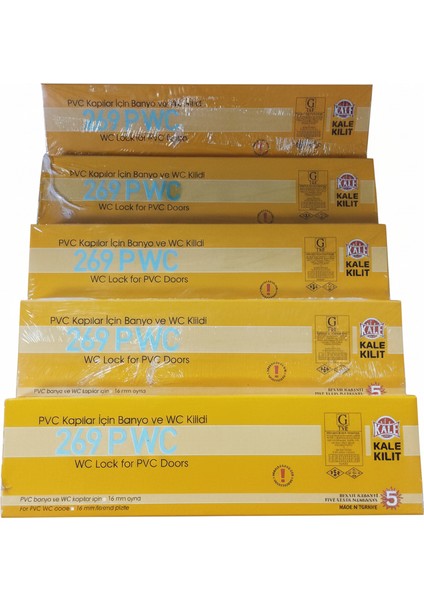 269 Pwc Pvc Kapılar Için Banyo ve Wc Kilidi 35 mm 5 Adet fiyatları
