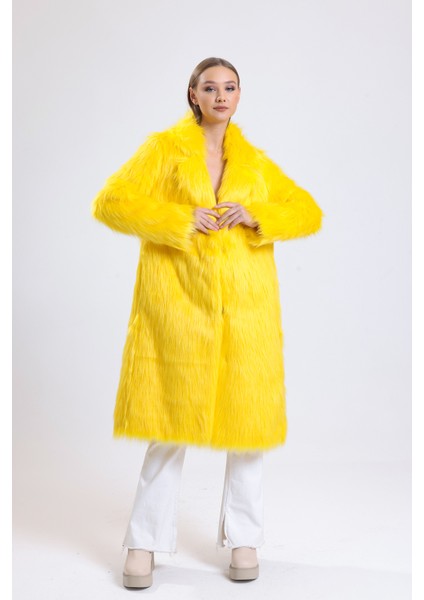 Ingiliz Yaka Kürk Manto (Yüksek Gramaj Ekstra Kalın)