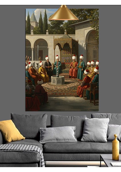 Osmanlı Divan Sohbet Dekoratif Kanvas - Mdf Ahşap Tablo fiyatları