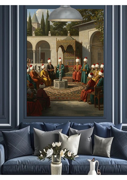 Osmanlı Divan Sohbet Dekoratif Kanvas - Mdf Ahşap Tablo modelleri