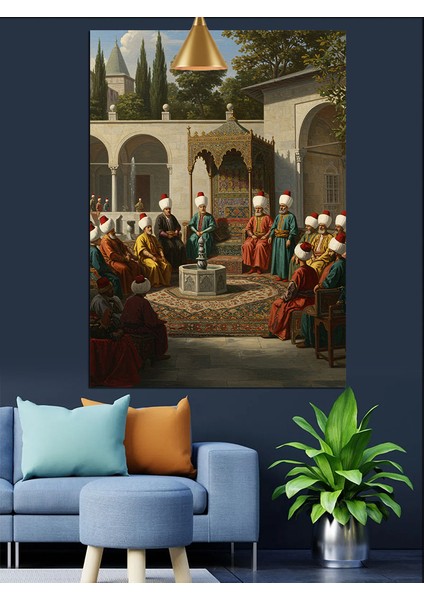 Osmanlı Divan Sohbet Dekoratif Kanvas - Mdf Ahşap Tablo indirimleri