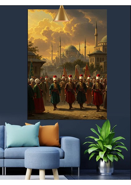 Osmanlı Askeri Tören Dekoratif Kanvas - Mdf Ahşap Tablo modelleri