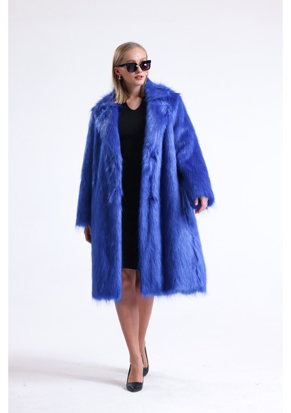 Ingiliz Yaka Kürk Manto (Yüksek Gramaj Ekstra Kalın)