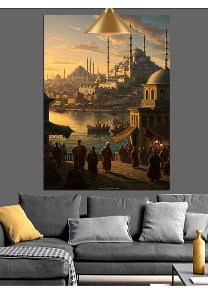 Istanbul Cami Manzarası Dekoratif Kanvas - Mdf Ahşap Tablo fiyatları