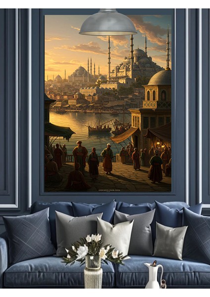 Istanbul Cami Manzarası Dekoratif Kanvas - Mdf Ahşap Tablo modelleri