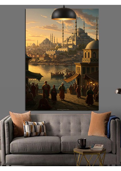 Istanbul Cami Manzarası Dekoratif Kanvas - Mdf Ahşap Tablo fırsatları