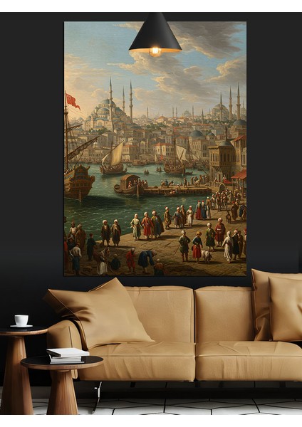 Osmanlı Liman Manzarası Dekoratif Kanvas - Mdf Ahşap Tablo indirimleri