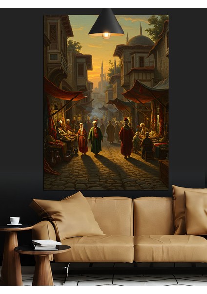 Osmanlı Sokak Hayatı Dekoratif Kanvas - Mdf Ahşap Tablo modelleri