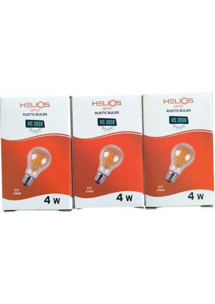 4 Watt E27 Duylu Rustik Ampul Günışığı