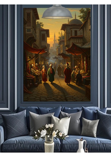 Osmanlı Sokak Hayatı Dekoratif Kanvas - Mdf Ahşap Tablo indirimleri