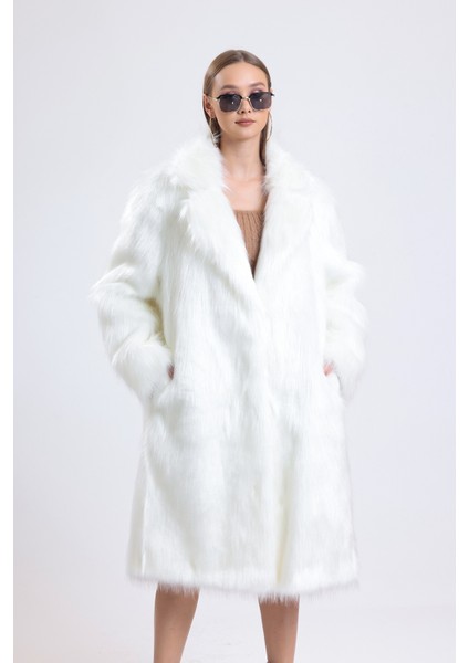 Ingiliz Yaka Kürk Manto (Yüksek Gramaj Ekstra Kalın)