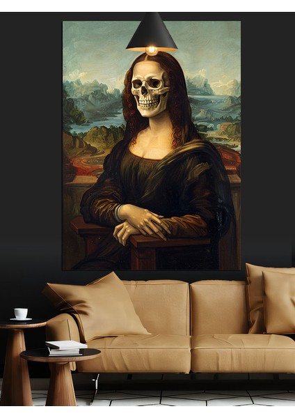 Iskelet Mona Lisa Dekoratif Kanvas - Mdf Ahşap Tablo modelleri