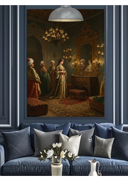 Sarayda Osmanlı Ziyafeti Dekoratif Kanvas - Mdf Ahşap Tablo