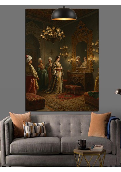 Sarayda Osmanlı Ziyafeti Dekoratif Kanvas - Mdf Ahşap Tablo fiyatları