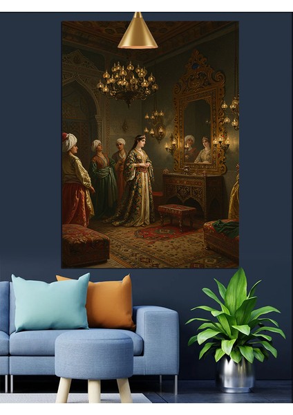 Sarayda Osmanlı Ziyafeti Dekoratif Kanvas - Mdf Ahşap Tablo modelleri