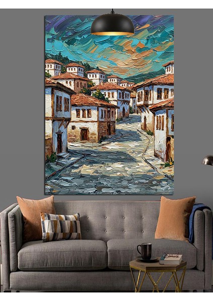 Eski Osmanlı Sokakları Dekoratif Kanvas - Mdf Ahşap Tablo fiyatları