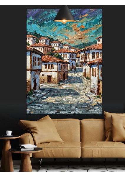 Eski Osmanlı Sokakları Dekoratif Kanvas - Mdf Ahşap Tablo fırsatları