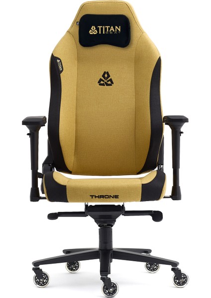Throne Mustard Kumaş Oyuncu Koltuğu