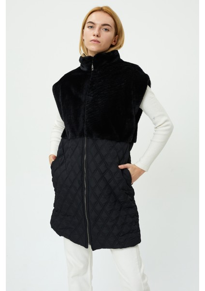 Veger Özel Üretim Peluş Kapitone Yelek