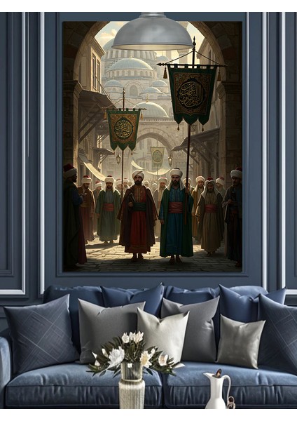 Osmanlı Cami Töreni Dekoratif Kanvas - Mdf Ahşap Tablo fiyatları