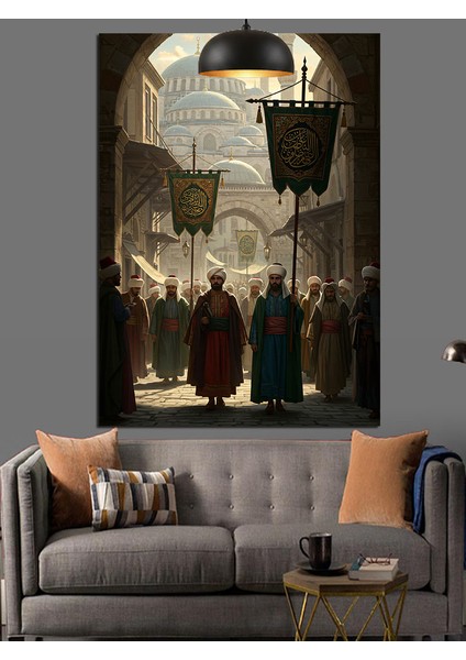 Osmanlı Cami Töreni Dekoratif Kanvas - Mdf Ahşap Tablo modelleri