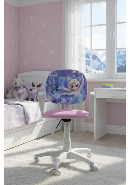 Çocuk Odası Sandalyesi Ders Çalışma Ofis Koltuğu Öğrenci Sandalye Beyaz Tekerli Yükseklik Ayarlı fırsatları