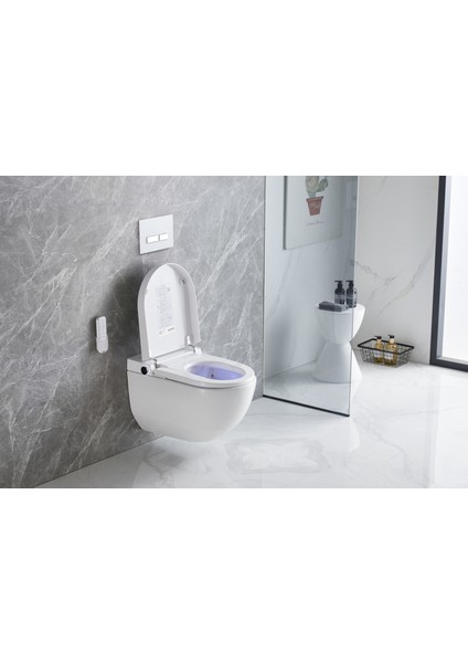 Akıllı,elektronik Klozet Takımı - Uzaktan Kumandalı Otomatik Taharet - Isıtıcılı Kapak - Farklı Temizlik Modları – Akıllı Gömme Rezervuar Dahil