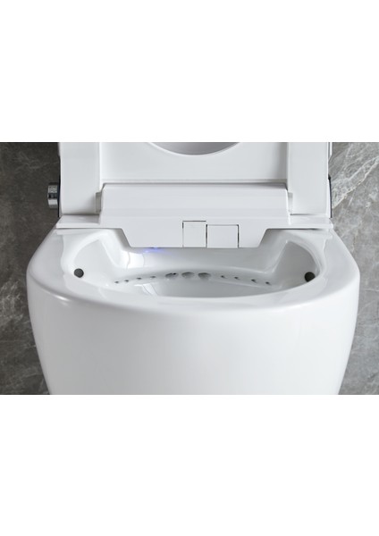 Akıllı,elektronik Klozet Takımı - Uzaktan Kumandalı Otomatik Taharet - Isıtıcılı Kapak - Farklı Temizlik Modları – Akıllı Gömme Rezervuar Dahil fırsatları
