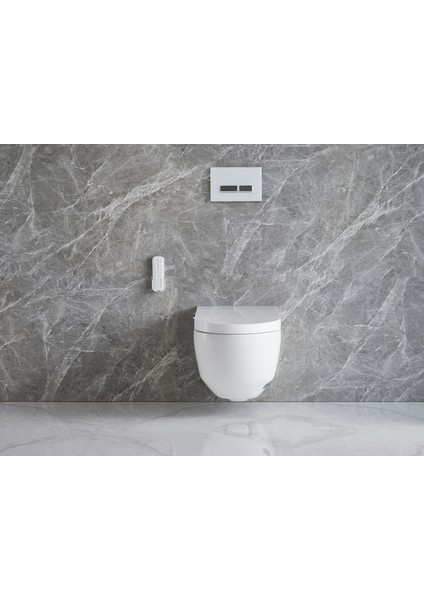 Akıllı,elektronik Klozet Takımı - Uzaktan Kumandalı Otomatik Taharet - Isıtıcılı Kapak - Farklı Temizlik Modları – Akıllı Gömme Rezervuar Dahil