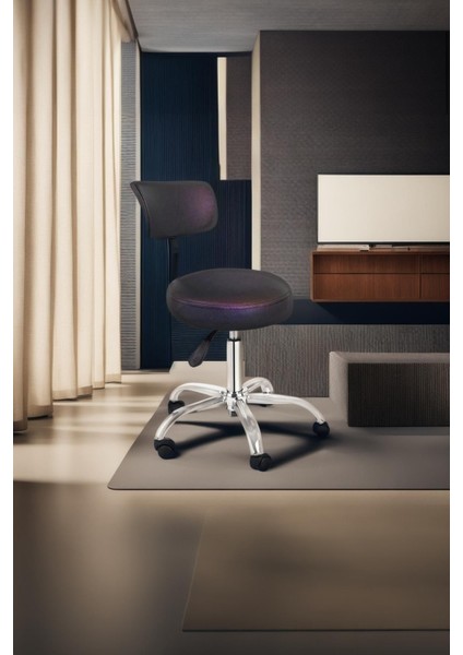 Ofis Laboratuvar Öğrenci Büro Tabure Metal Ayak Tekerlekli Sandalye Sırt Dayama Çalışma Koltuğu modelleri