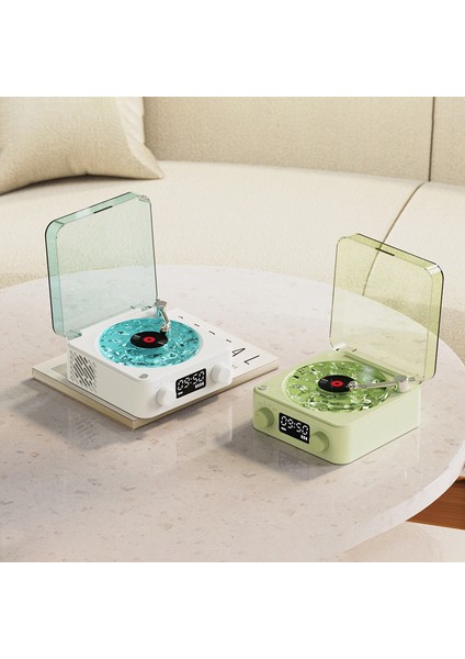 Nostaji Plak Bluetooth Subwoofer 3D Ses Dalgası Retro Müzik modelleri